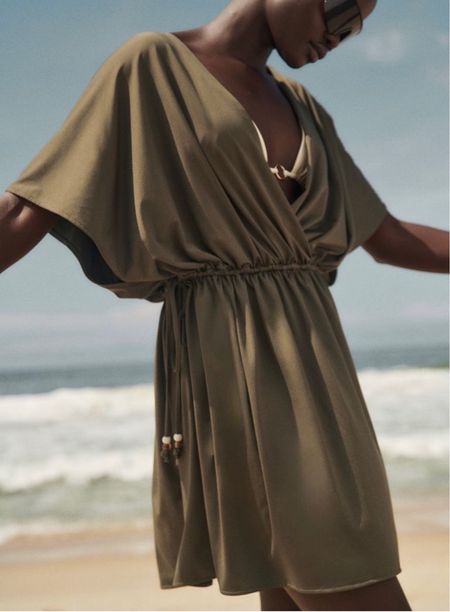 Olive green beach dress - swimsuit cover up 

#LTKSeasonal #LTKswim #LTKfindsunder50