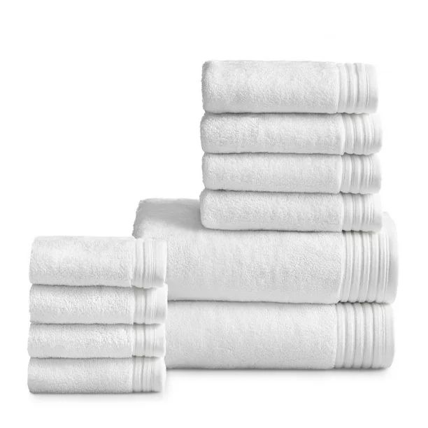 Hotel Style Egyptian Cotton Towel 10-Piece Set, White - Walmart.com | Walmart (US)