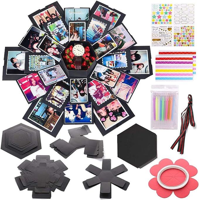 Koogel Explosion Box Set,17.5 x 16inch Album Gift Box Creative Album Surprise Album Sticker Box f... | Amazon (US)