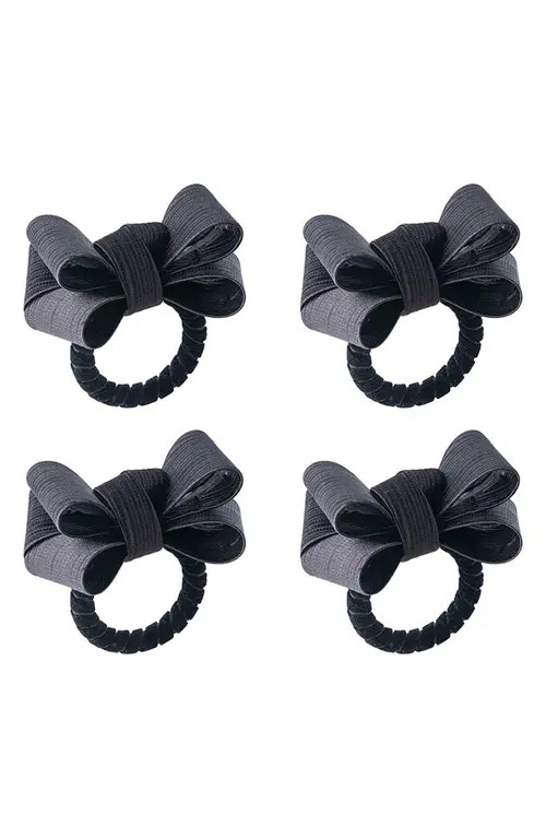 Juliska Tuxedo Set of 4 Napkin Rings in Black at Nordstrom | Nordstrom