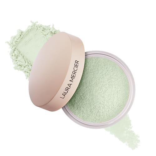 Laura Mercier Translucent Loose Talc-Free Setting Powder Ultra-Blur, Mint Green to Neutralize Redness, Full Size | Amazon (US)