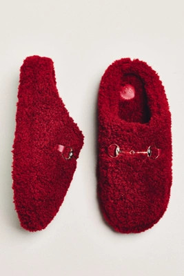 Maeve Sherpa Fleece Bit Scuff Slippers | Anthropologie (US)