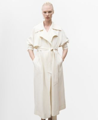 Women's Oversized Lapel Trench Coat | Macy's