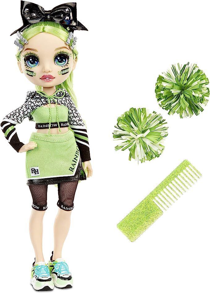 Rainbow High Cheer Jade Hunter – Green Cheerleader Fashion Doll with 2 Pom Poms and Doll Access... | Amazon (US)