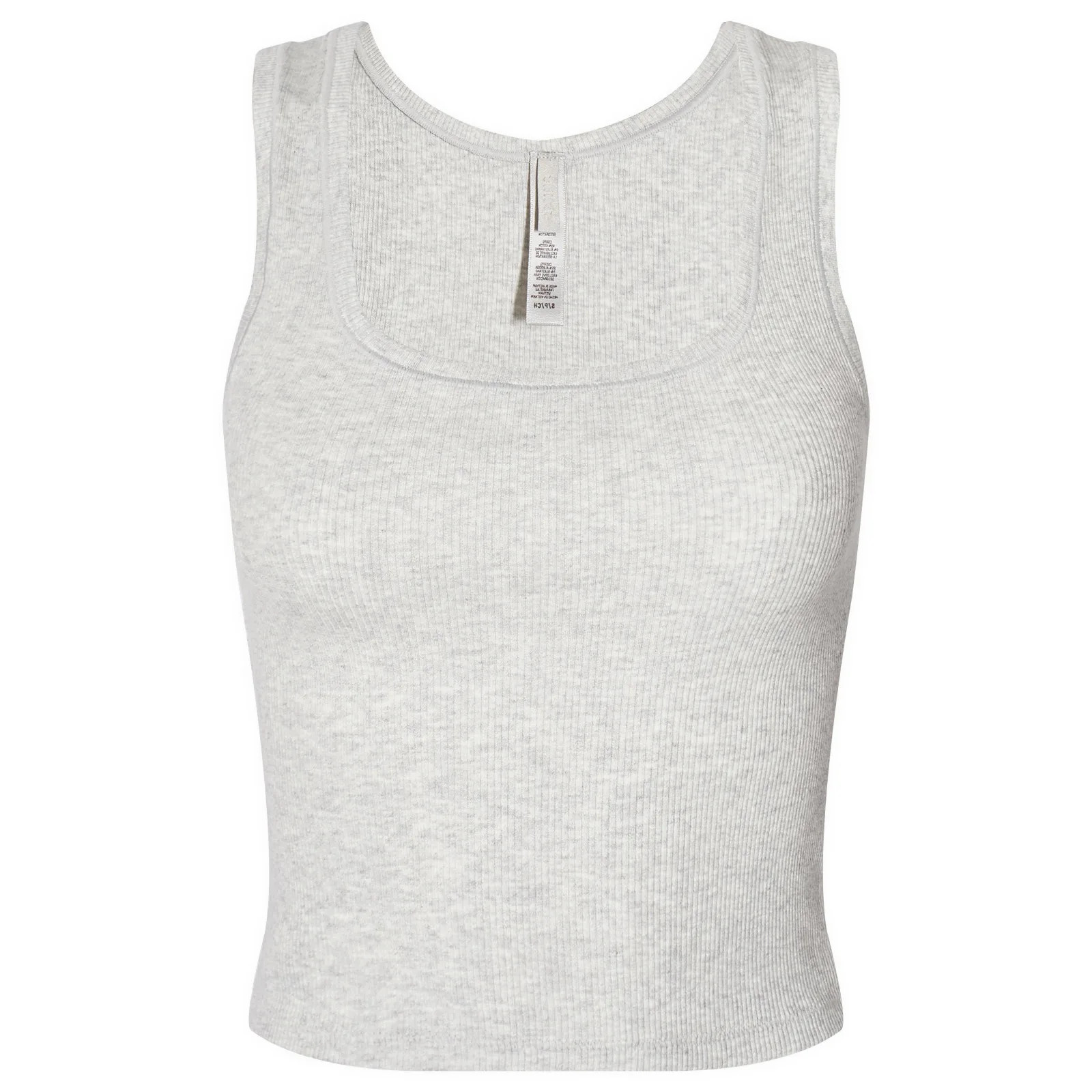 SKIMS Women's Cotton Rib Tank in Light Heather Grey, Size X-Small | END. Clothing