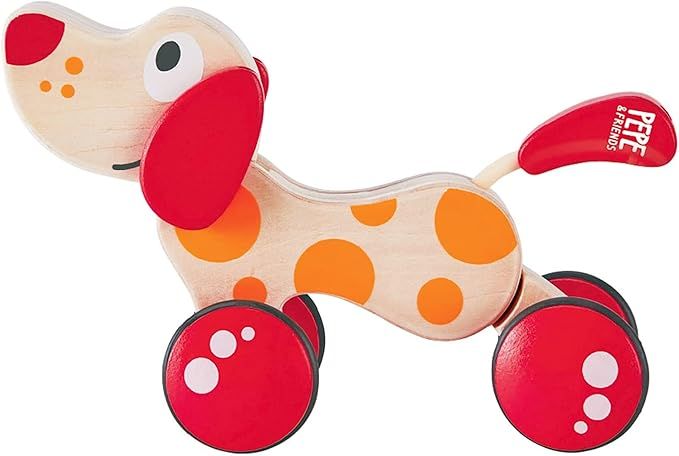 Walk-A-Long Puppy Wooden Pull Toy by Hape | Award Winning Push Pull Toy Puppy For Toddlers Can Si... | Amazon (US)