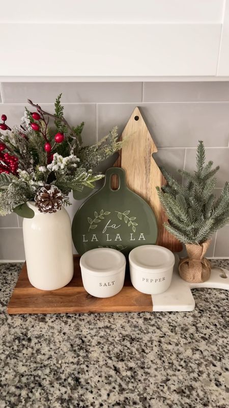 Kitchen counter styling for the holidays 🎄 Christmas decor. Christmas kitchen. Holiday decorating 

#LTKVideo #LTKhome #LTKHoliday