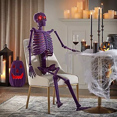 Member's Mark 6' Pre-Lit Neon Flocked Skeleton (Purple) - Sam's Club | Sam's Club