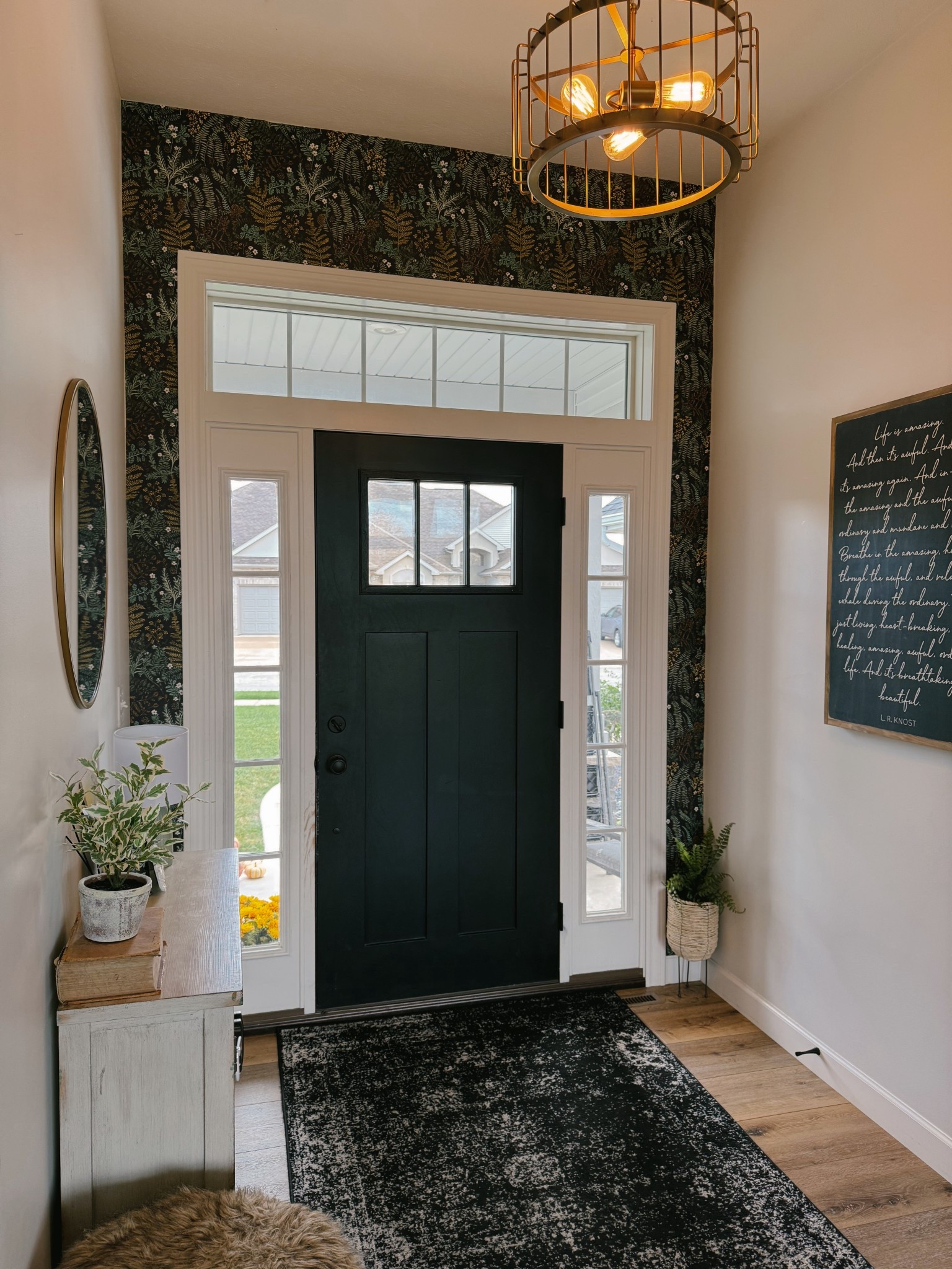 moody peel and stick wallpaper is the perfect addition to the entryway 

#LTKSeasonal #LTKFindsUnder50 #LTKHome