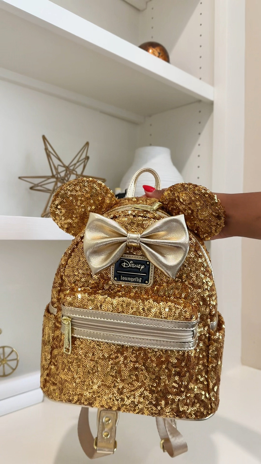 Loungefly, Loungefly bag, gold sequin Loungefly, Disney bag, Disney accessories, park day essentials, Disney style, collectible bags, Disney backpack, Loungefly Disney, theme park outfit, Disney trip must haves, shoppable Disney bag, travel accessories, gift for Disney lover

#LTKItBag #LTKTravel #LTKFindsUnder100