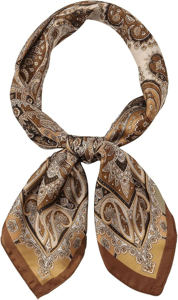 SHENHE Women's Silky Head Scarf Vintage Paisley Hair Scarf Bandana Square Kerchief Hair Wrap | Amazon (US)