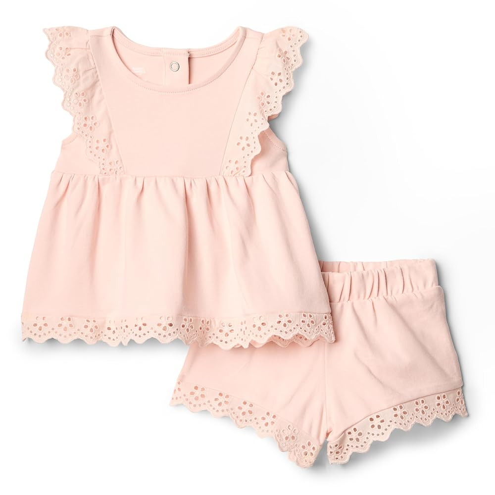 Amazon Essentials x Sofia Grainge Toddlers and Baby Girls' Eyelet Short & Top Set | Amazon (US)