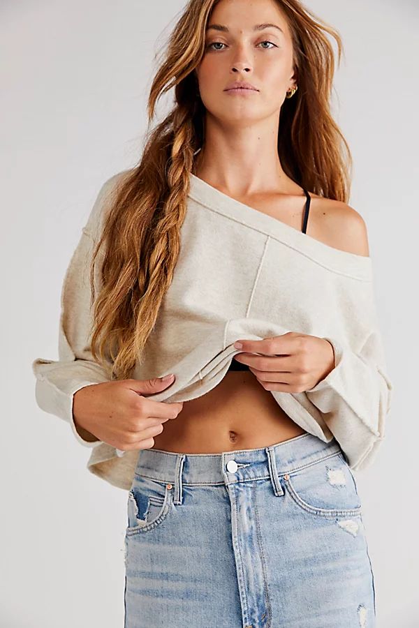 Jamie Sweater by Free People, Oatmeal Heather, L | Free People (Global - UK&FR Excluded)