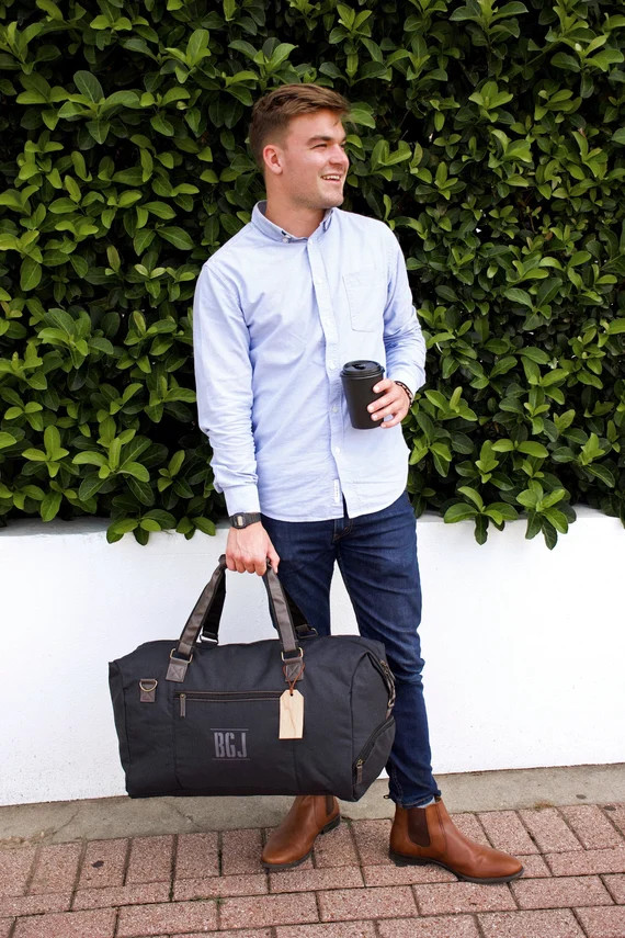 Groomsmen Monogram Duffle Bag.  Personalize Gift for Man. Travel Bag for Men. G115D. | Etsy (US)