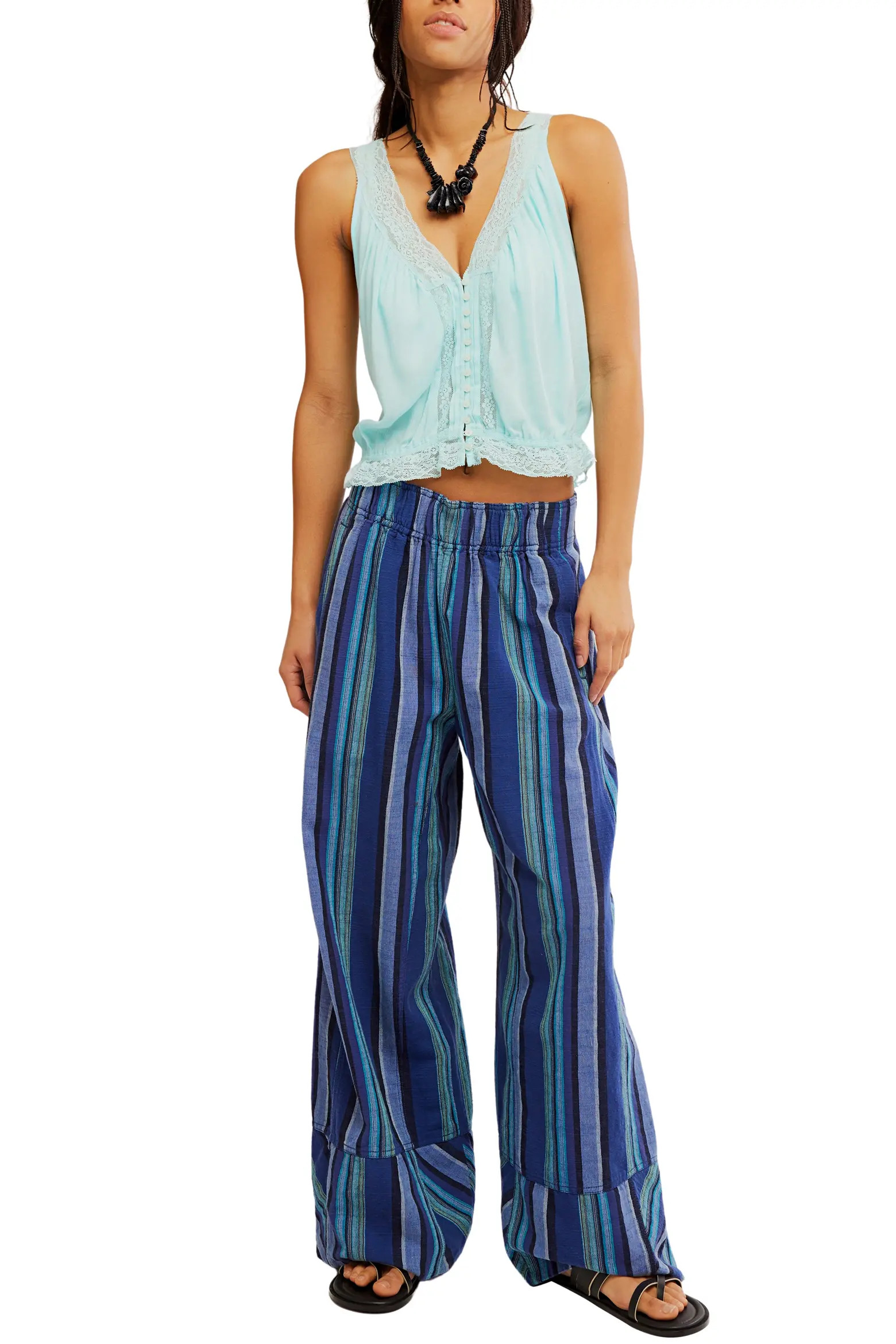 Days End Stripe Wide Leg Linen Pants (Women) | Nordstrom | Nordstrom