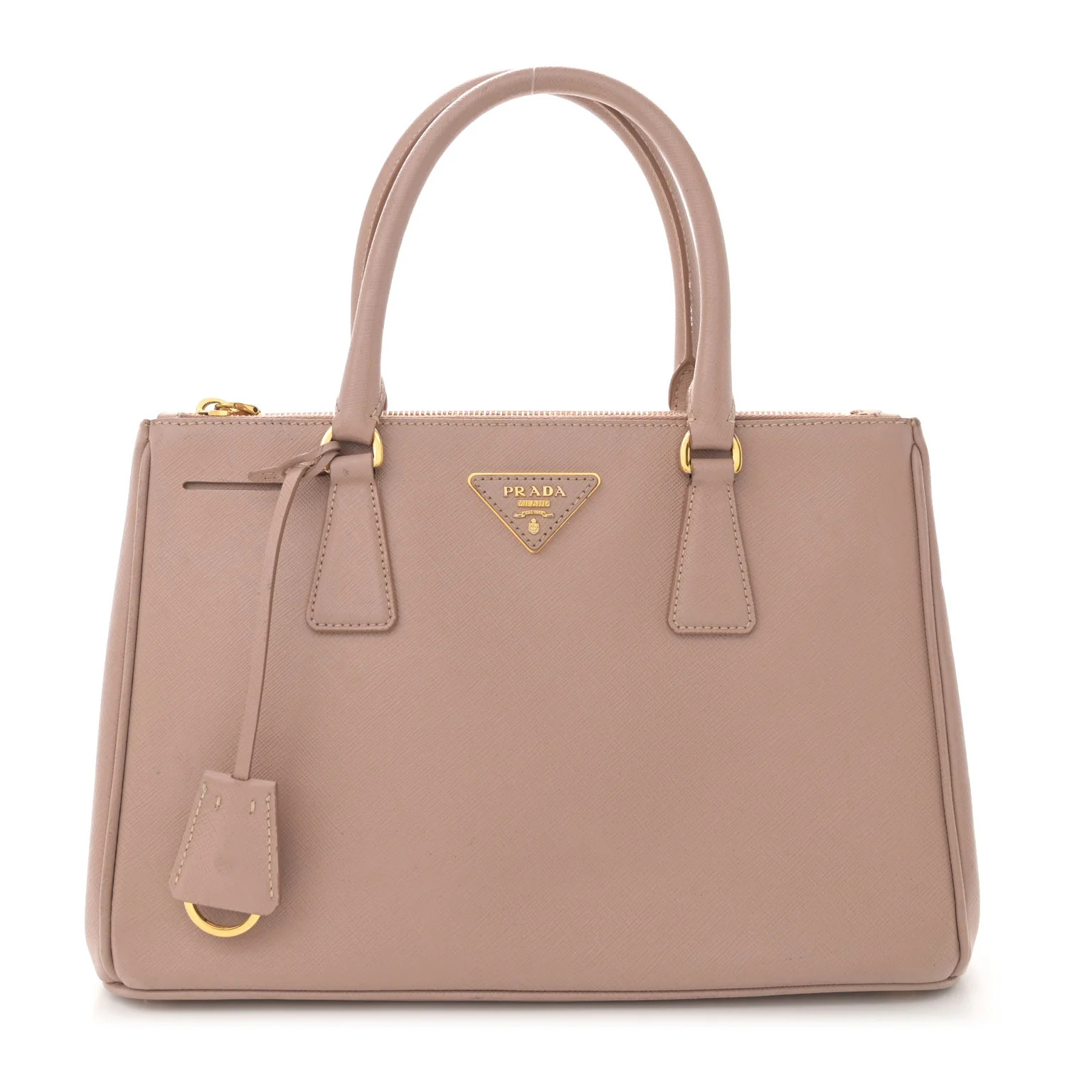 Saffiano Small Galleria Double Zip Tote Cammeo | FASHIONPHILE (US)