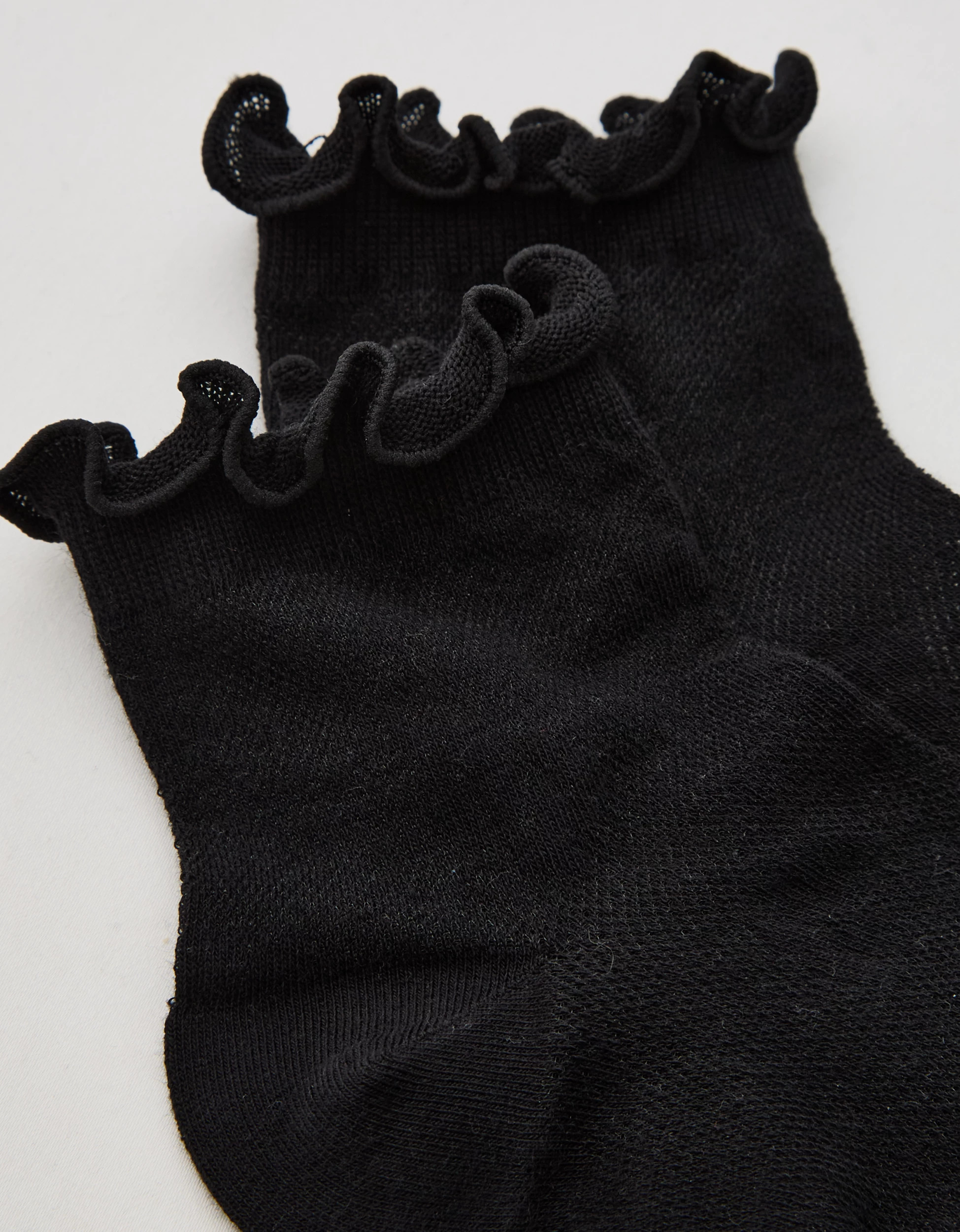 Aerie Lace Lettuce Edge Quarter Socks | American Eagle Outfitters (US & CA)