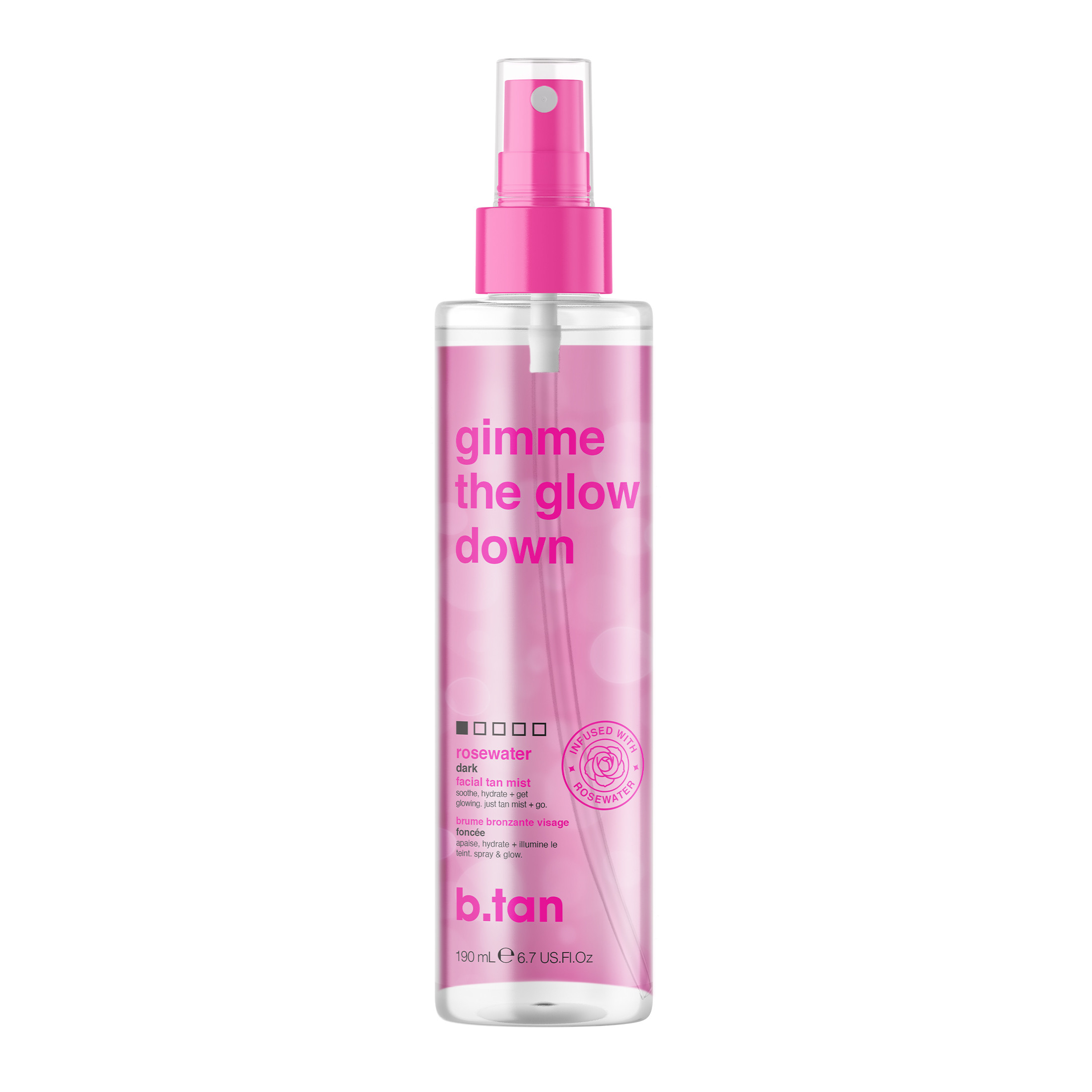 b.tan Gimme the Glow Down Rosewater Gradual Glow Facial Tan Mist | Walmart (US)