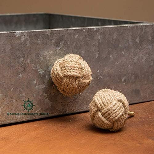 RII 12 Rope Doorknobs Nautical Twisted Decorative Jute, Rustic Rope Knot Drawer Pull and Push, Fu... | Amazon (US)