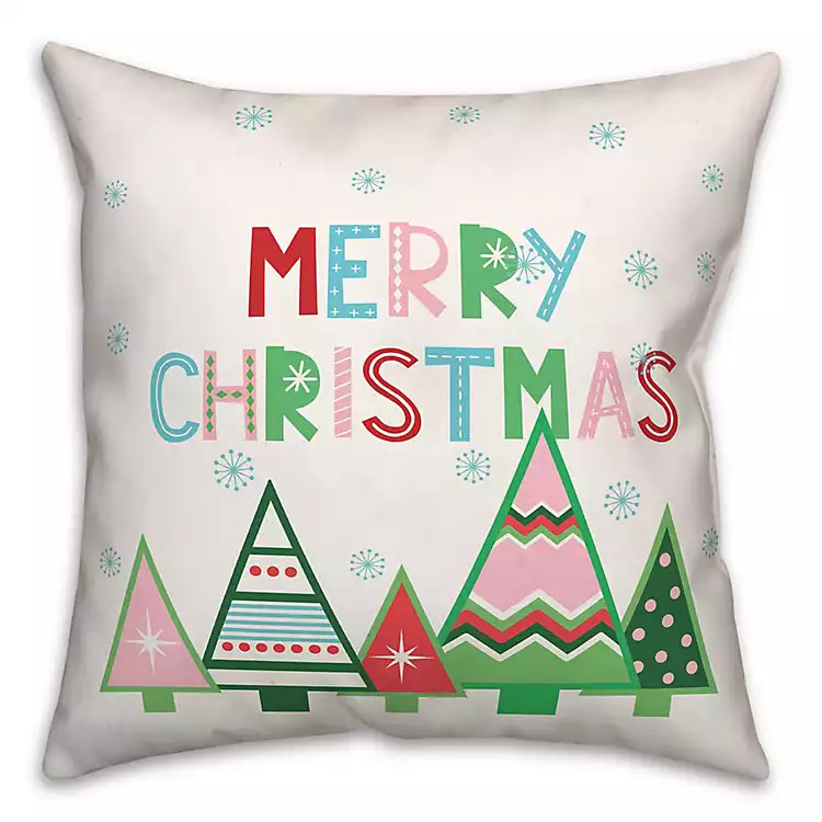 Multicolor Merry Christmas Pillow | Kirklands Home | Kirklands