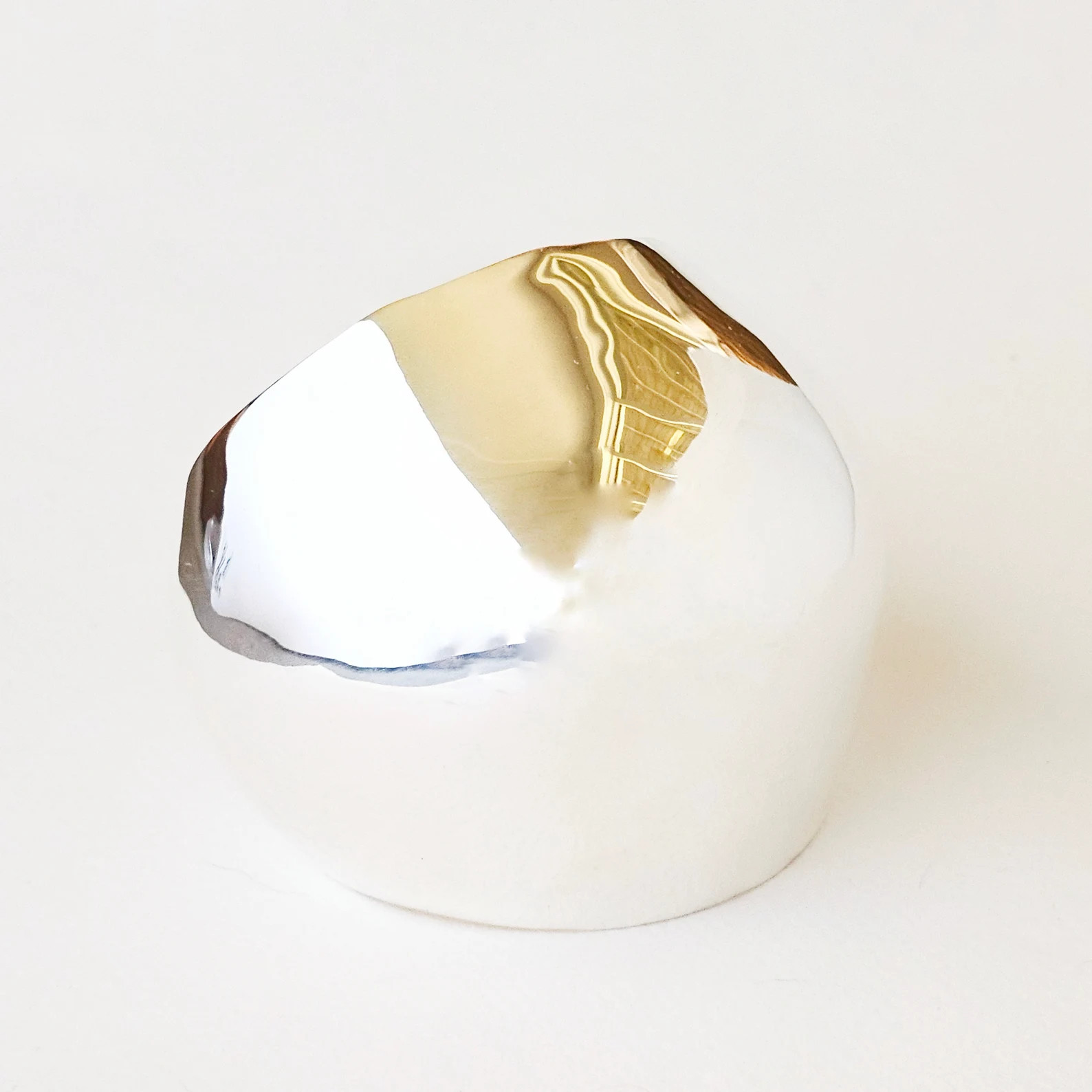 Globe dome brass or silver bold Bangle gold cuff  bracelet modern sphere handmade | Etsy (Global)