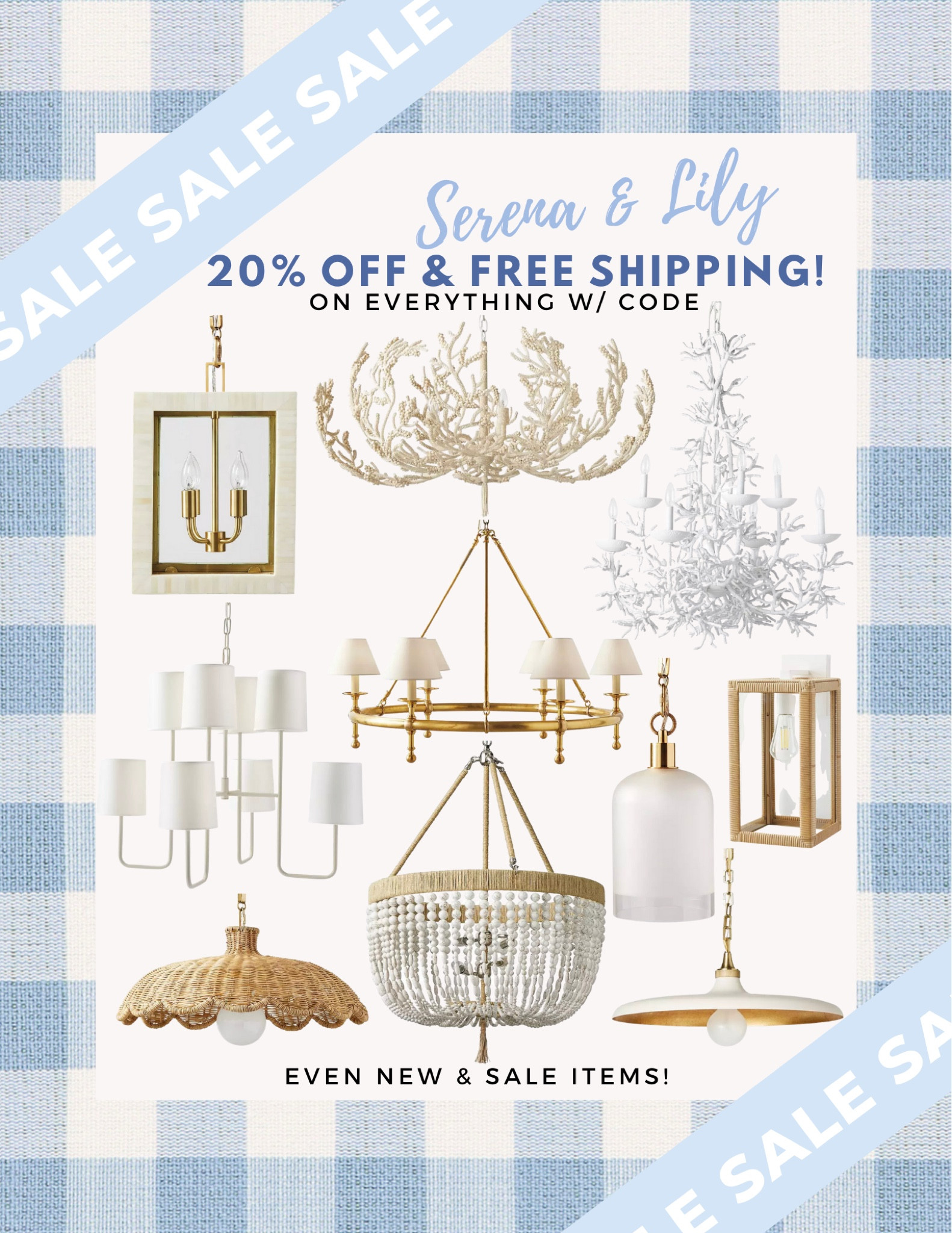 Serena & Lily’s Summer sale is on! And yes..I think this is their Memorial Day sale early for VIPS! Use code: PERKS at checkout to get 20% OFF you’re entire order & FREE SHIPPING!! 🙌🏻 but I’m not sure how long this code will be good for, could go away once they open up the sale to the public so if you’ve been eyeing something, don’t wait!! 🏃🏼‍♀️🏃🏼‍♀️🏃🏼‍♀️

Now’s a great time to save on investment worthy lighting!! 🤩 they’re rarely ever discounted 20% off and free shipping on top is just 🙌🏻 linked some favorite coastal chandeliers, pendants and sconces! If you love lighting like me, take advantage of this early access to get this amazing deal!! 👏🏻👏🏻👏🏻

#LTKsalealert #LTKhome #LTKFind