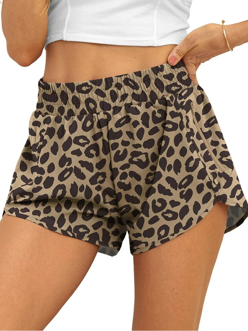 Cueply Women's Running Shorts High Waisted Athletic Gym Workout Shorts with Liner Zipper Pockets | Walmart (US)