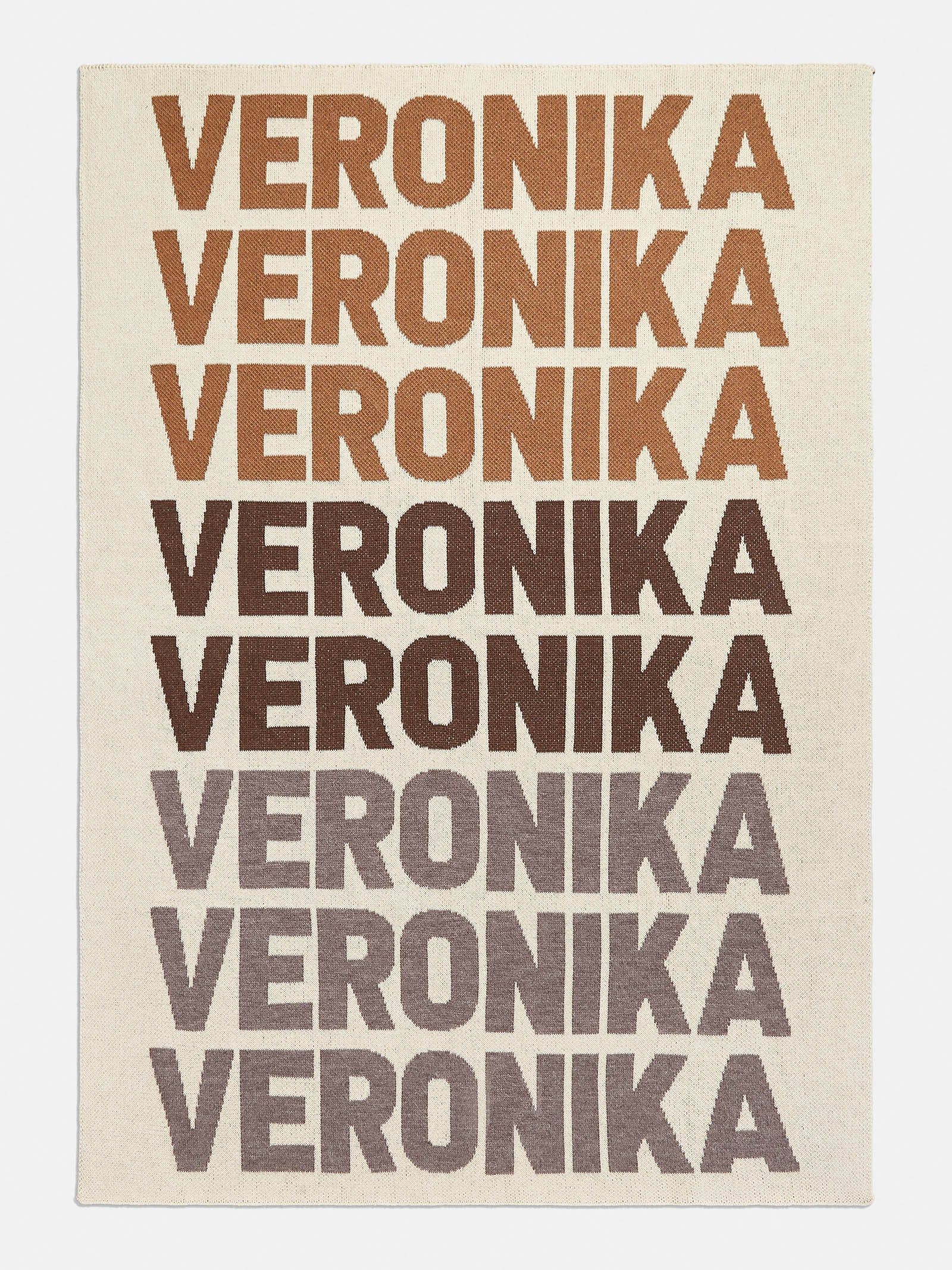 Ombre Name Custom Blanket - Beige/Brown | BaubleBar (US)