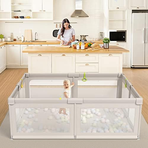 ZEEBABA Baby Playpen, Playpen for Babies(59*59*27inch), Kids Safe Play Center for Babies and Todd... | Amazon (US)