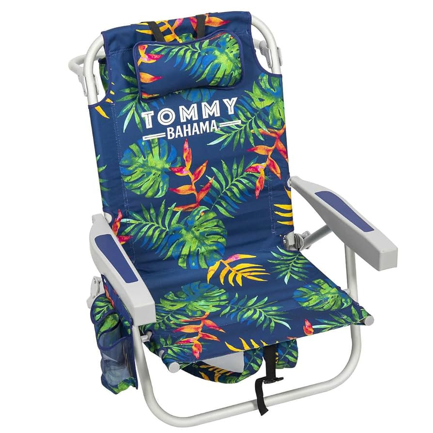 Tommy Bahama 5 Position Beach Chair (Green Leaves) | Amazon (US)