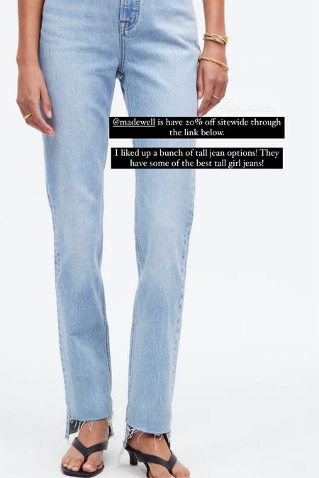 Tall girl Madewell jeans! 

#LTKFindsUnder100 #LTKMidsize #LTKxMadewell