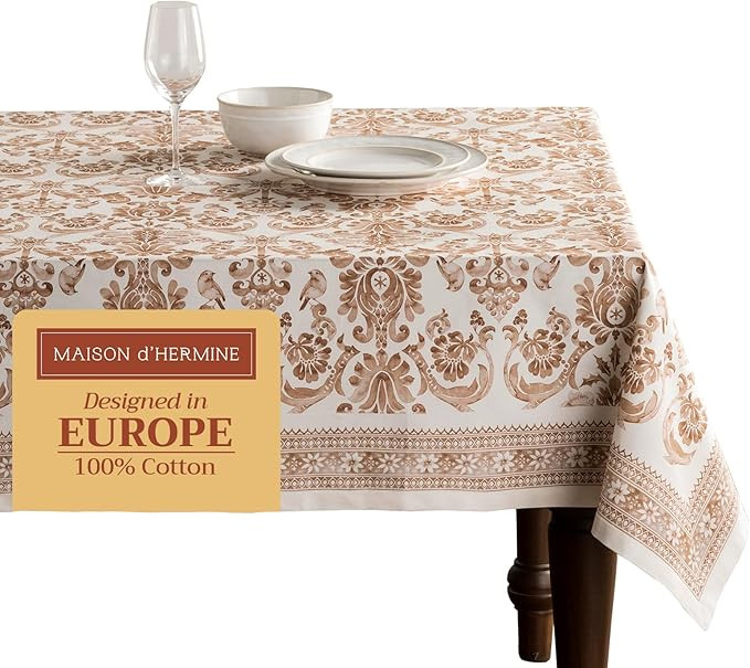 Maison d' Hermine Table Cloth Rectangle Table 100% Cotton 60 x 108 Inches Fall Tablecloth Reusabl... | Amazon (US)