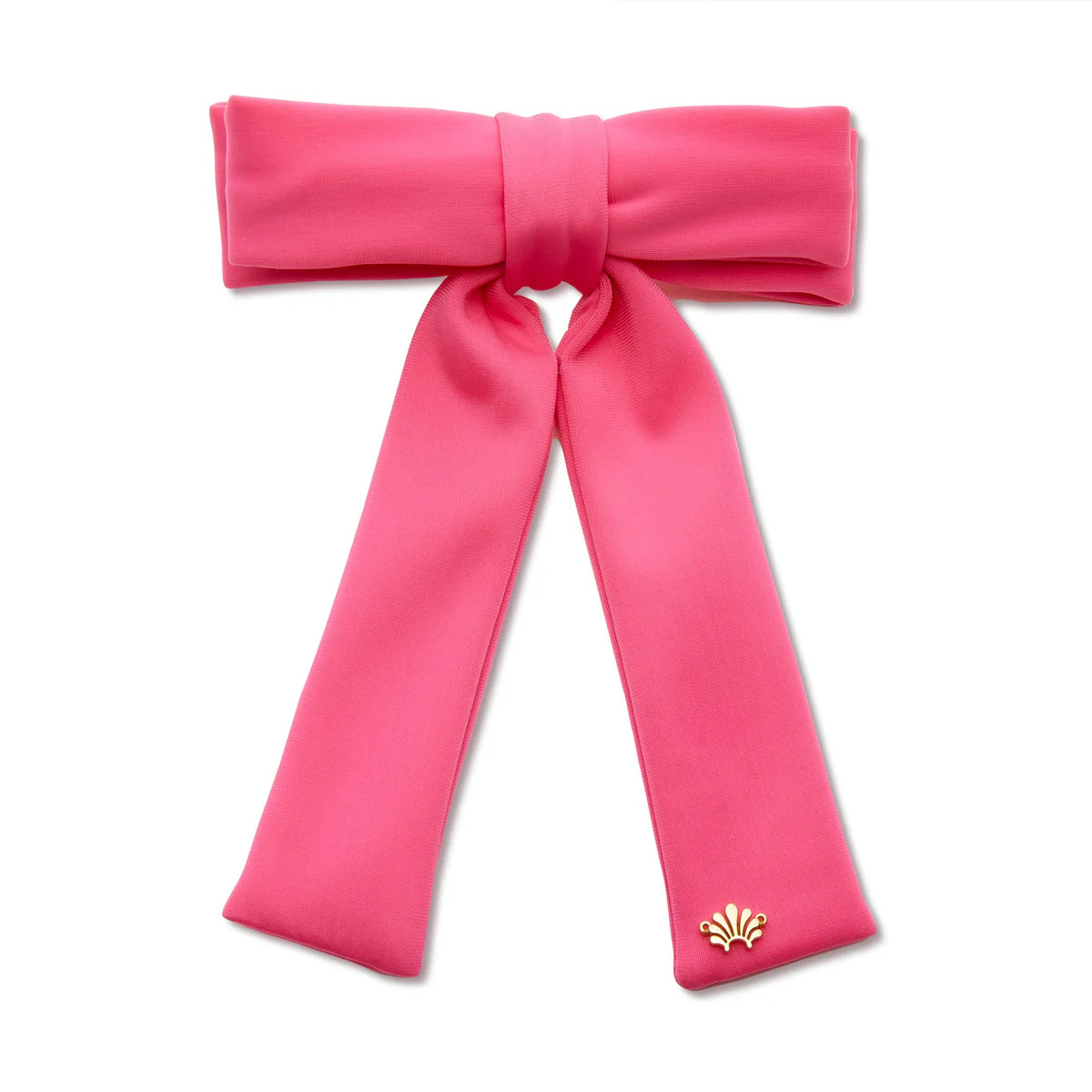 APRICOT NEOPRENE ANTOINETTE BOW BARRETTE | LELE SADOUGHI