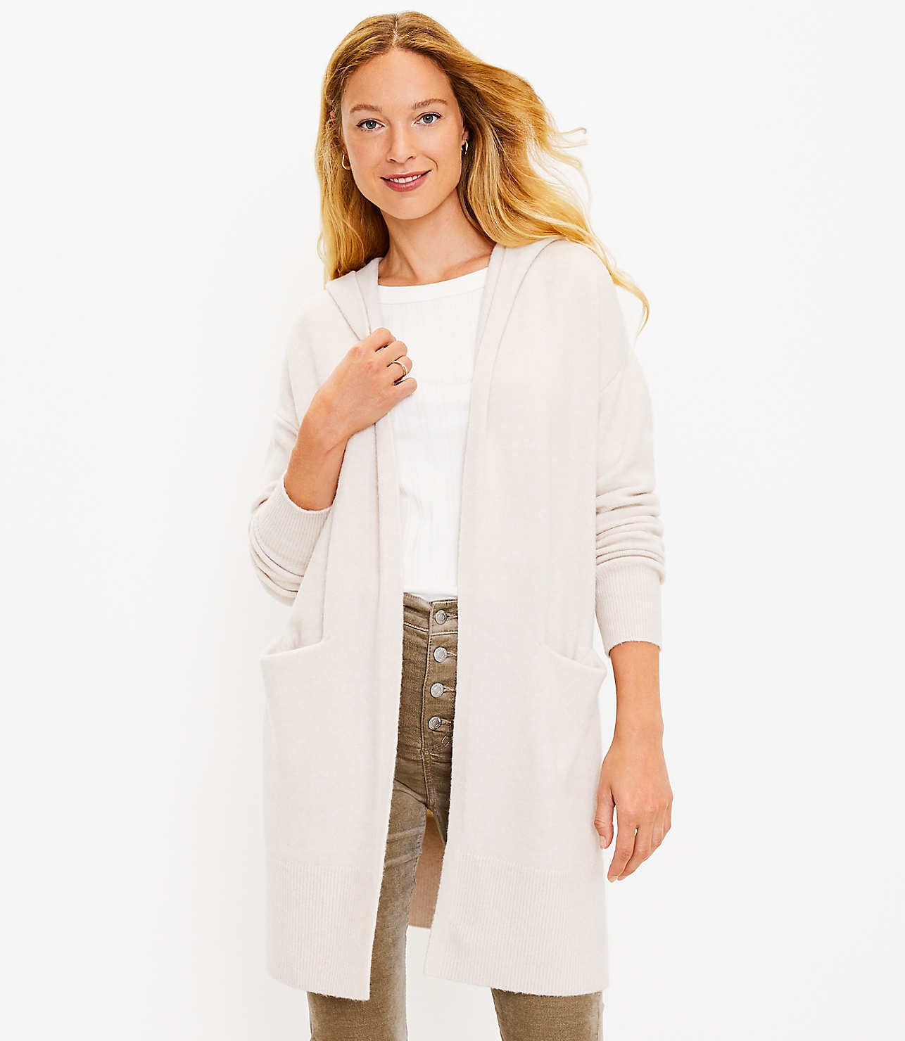 Hooded Coatigan, Cardigan, Cardigan Sweater, Fall Outfit, Fall Outfits, Black Cardigan | LOFT