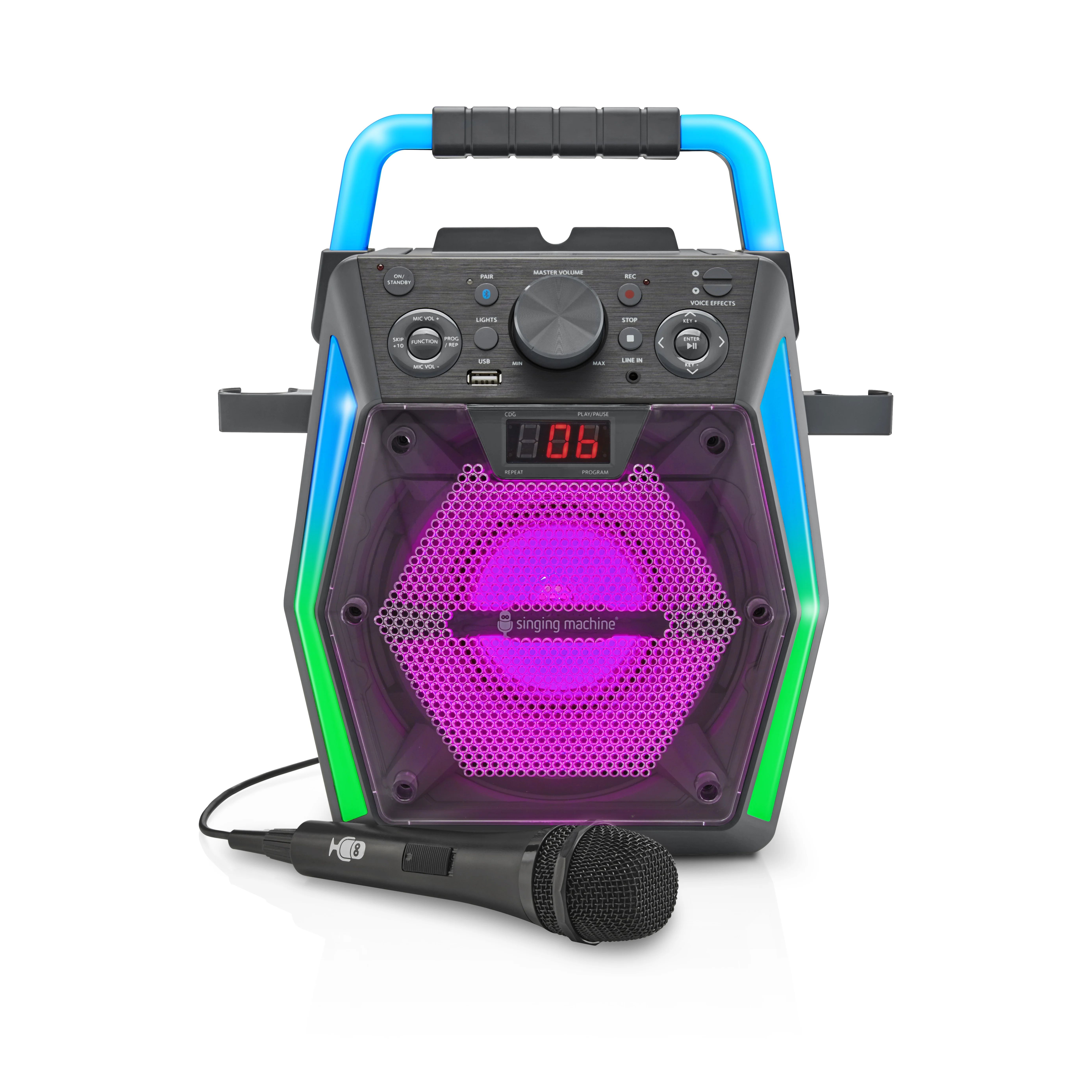 Singing Machine Glow, SML2300, Bluetooth CDG Karaoke Machine | Walmart (US)