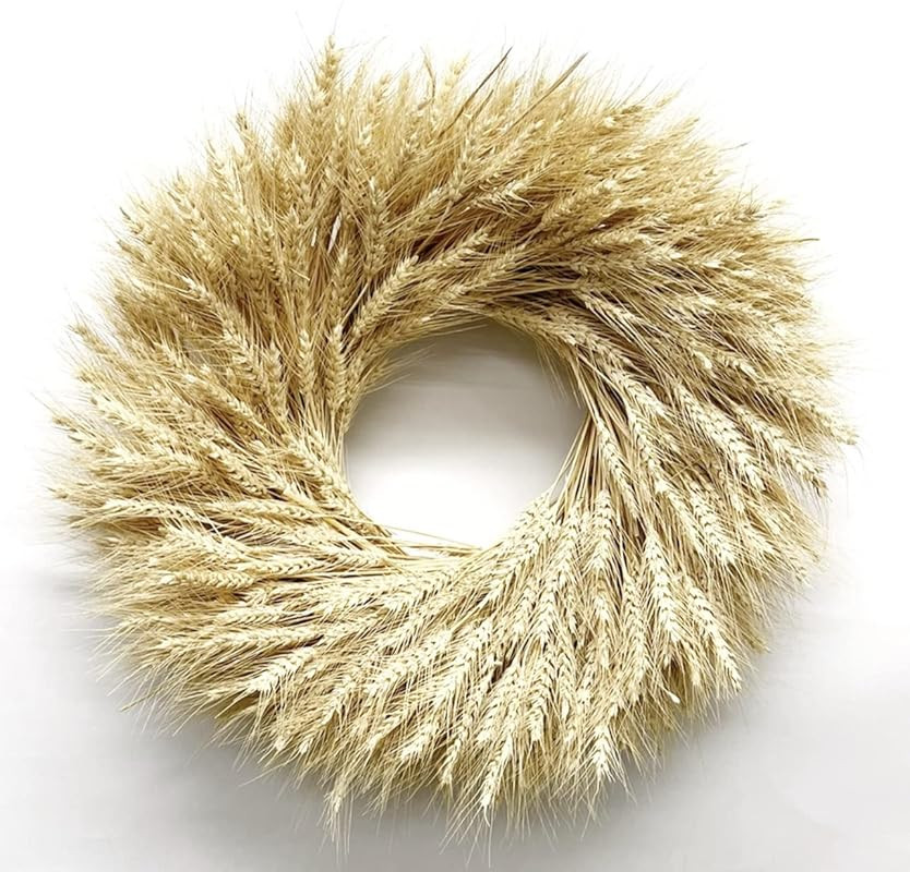 VanCortlandt Farms Handmade 19" Golden Wheat Wreath | Amazon (US)