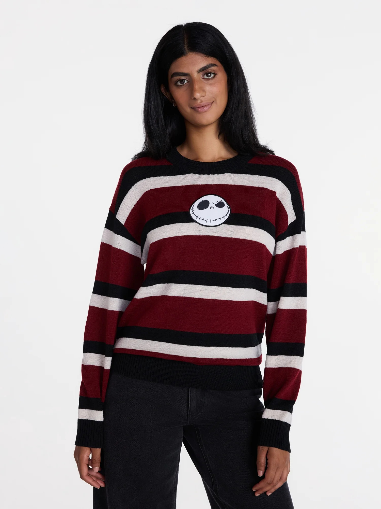Nightmare Before Christmas Women's Halloween Sweater, Sizes XXS-XXL | Walmart (US)