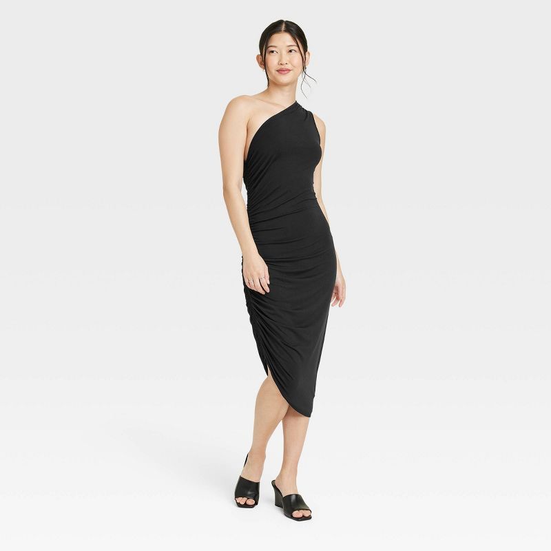Women's Sleeveless One Shoulder Knit Bodycon Dress - A New Day™ | Target