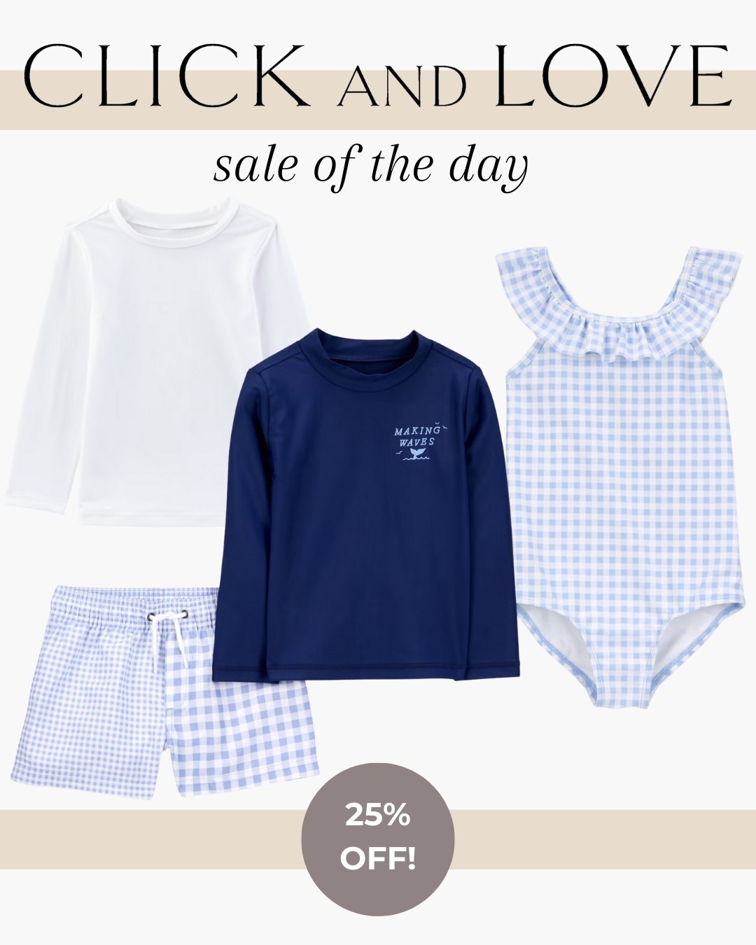 Sale alert on kids swim at Target! 👧🏼👦🏼🏊🏼 Shop 25% off lots of finds to wear all spring and summer!

Gingham swimsuit, toddler girl swim, toddler boy swim, infant bathing suit, rash guard, matching sibling swimsuits, target finds, sale alert, target swim, Target must haves, Hooded towel, towel poncho, beach towel, kids swimwear, one piece swimsuit, swim goggles, sandals, flip flops, water shoes, shorts, kids fashion, swim edit, swimwear, swimsuits, summer vacation, summer style, beach day, pool day, lake day, summer essentials, fashion, fashion finds, outfit, outfit inspiration, clothing, budget friendly fashion, summer fashion, wardrobe, fashion accessories

#LTKSaleAlert #LTKBaby #LTKKids