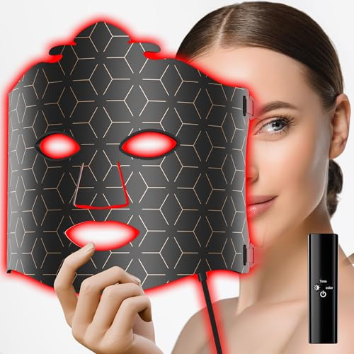 gelpal 7-1 Colors LED Facial Skin Care Mask,Red Light Mask for Face, Cordless Led Silicone Face Mask Light,Salon or Home,Black. | Amazon (US)