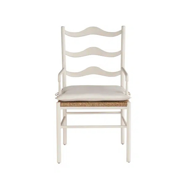 Rosalie Ladder Back Arm Chair in White (Set of 2) | Birch Lane