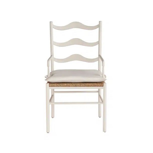 Rosalie Ladder Back Arm Chair in White (Set of 2) | Wayfair North America