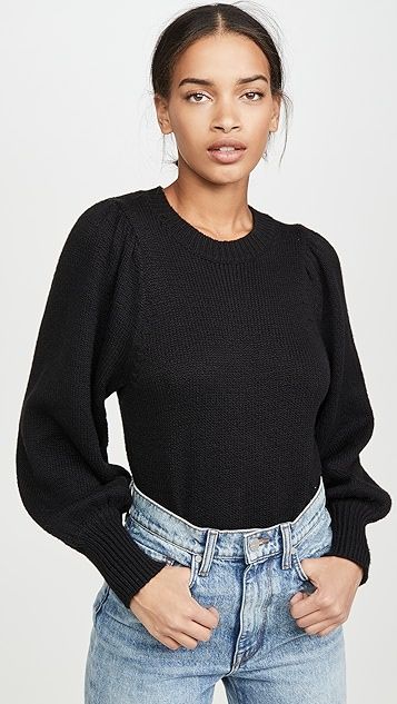 Puff Sleeve Crew Pullover | Shopbop