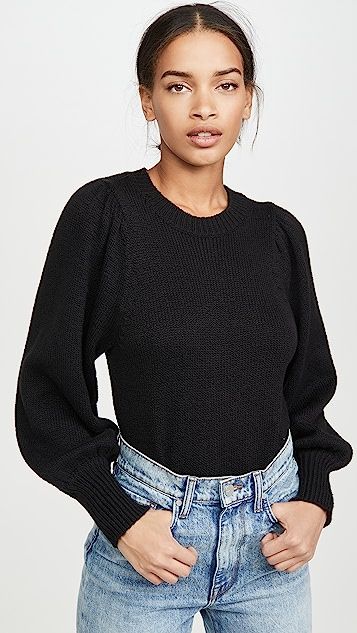 Puff Sleeve Crew Pullover | Shopbop