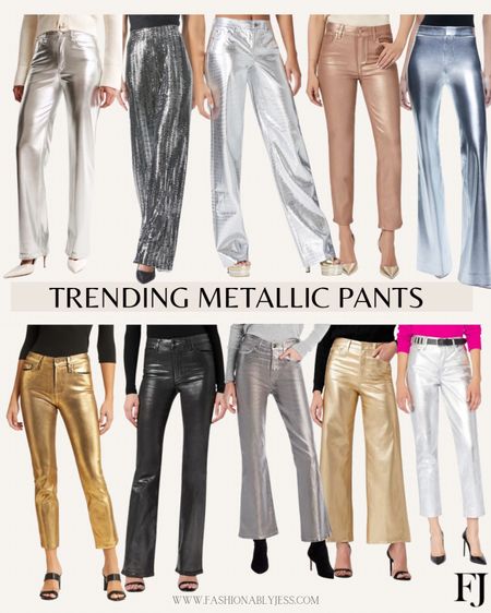 Loving these metallic pants! So cute for the holidays! Cute holiday outfit 

#LTKHoliday #LTKover40 #LTKstyletip