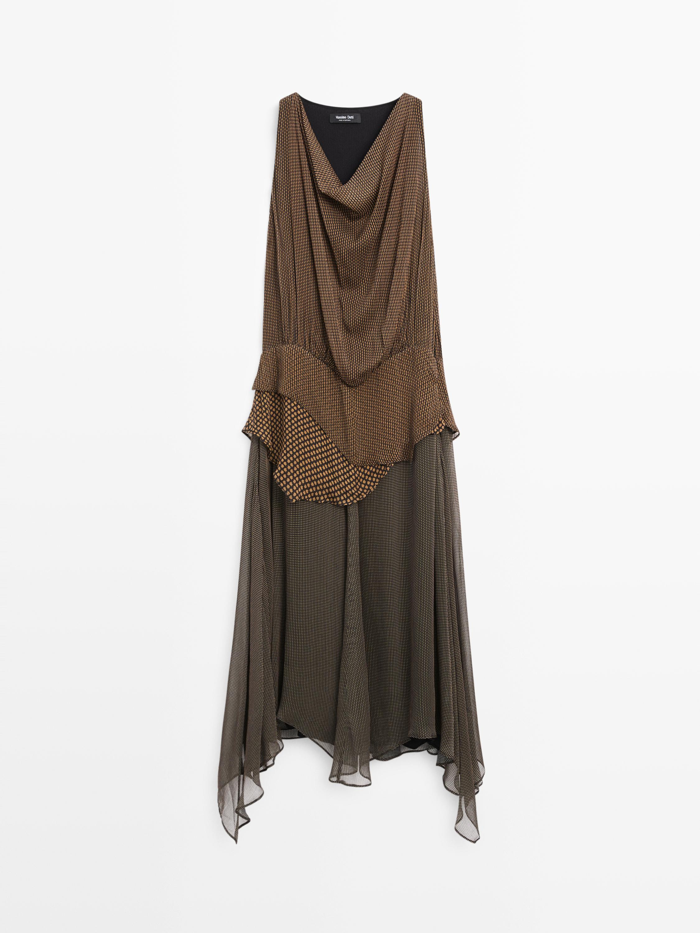 Flowing layered dress with ruffles | Massimo Dutti US