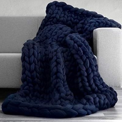 Finebaby Chunky Knit Blanket for Bed Super Soft Chunky Knit Throw Blanket Handmade Knitting Throw... | Amazon (US)