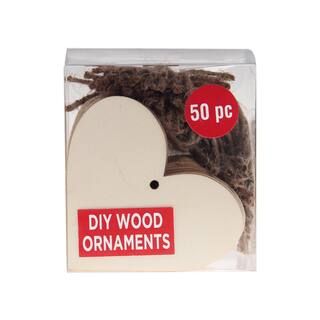 50ct. 3" DIY Heart Wood Ornaments by ArtMinds™ | Michaels Stores