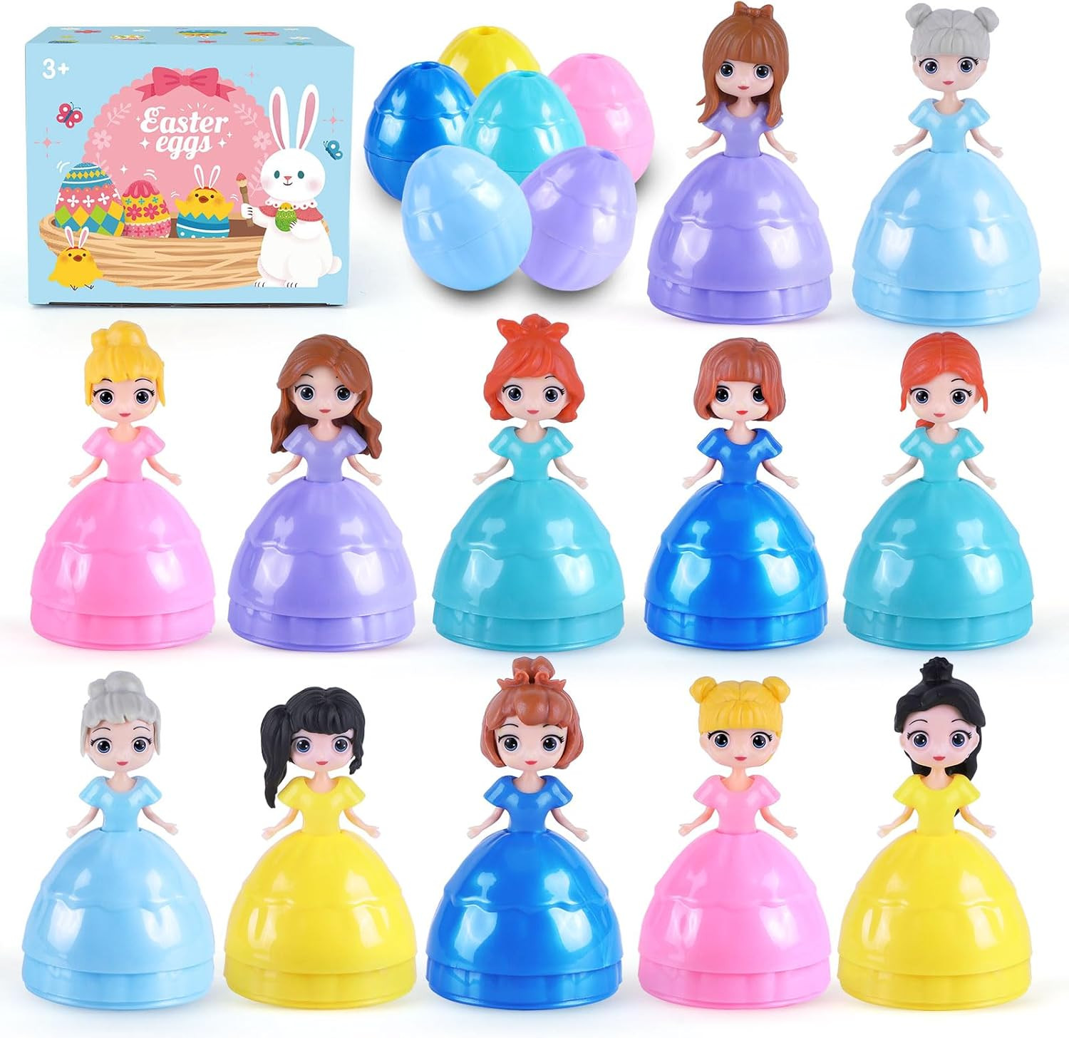 Konijiwa Easter Gifts for Kids, 12 Piece Prefilled Easter Egg,Perfect for 3+ Year Old Boys and Gi... | Amazon (US)