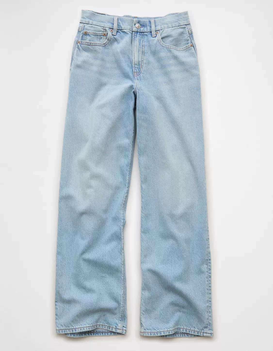 AE Strigid Curvy Super High-Waisted Baggy Straight Jean | American Eagle Outfitters (US & CA)